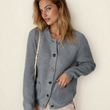 PREORDER Quinn Chunky Buttoned Front Round Neck Cardigan Sweater | Dropship