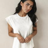 Maisy Lace Cap Sleeve Round Neck Top