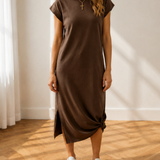 Bennett Long T Shirt Dress with Slits
