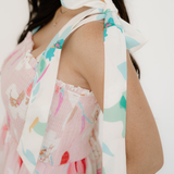 Sunshine Knotted Shoulder Smocked Maxi Dress