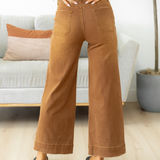 Willow Cropped High Rise Wide Leg Jeans - Breen | Dropship