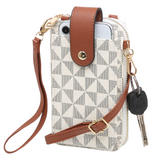 Iris Cell Phone Purse - Brown/Beige