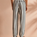 Trinity Geometric Print Drawstring Cuff Pants