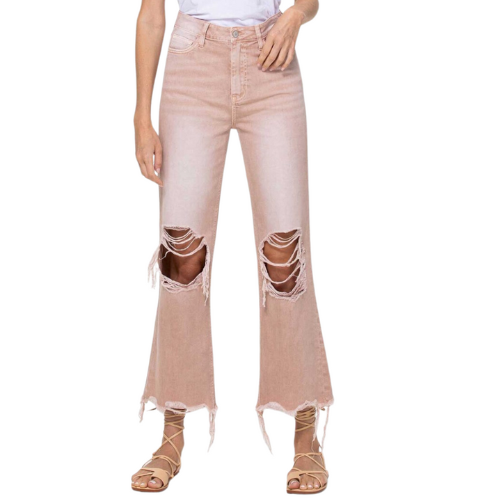 Ember High Rise Cropped Flare Jeans - Vervet