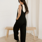 Zinnia Raw Seam Big Flower Patched Loose Overall Jumper