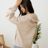 Brielle Bow Embroidered Zip Up Hoodie