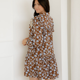 Luella Ruffled Detail Shirt Collar Button Down Long Sleeve Dress