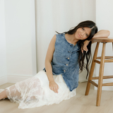 Lace Cascading Tiered High Waist Maxi Skirt