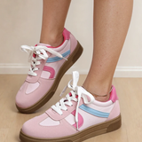 Piper Color Block Lace Up Sneakers