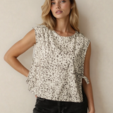 PREORDER Lola Knot Side Leopard Print Vest | Dropship