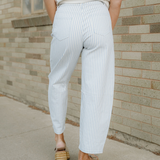 Lennox Stripe Casual Barrel Jeans