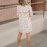 Gia Frilled Detail Long Sleeve Mini Dress