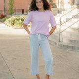 Hollis Mineral Wash Drop Shoulder Raw Edge Loose Tee