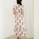 Kali Short Bubble Sleeve Tiered Maxi Dress