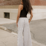 Naeve Stripe Wide Leg Casual Pants