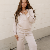 Harlow Half Zip Thumbhole Sleeve Hoodie Active Pants 2pcs Outfit