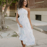 Bonnie Ruffled One Shoulder Vacation Maxi Dress