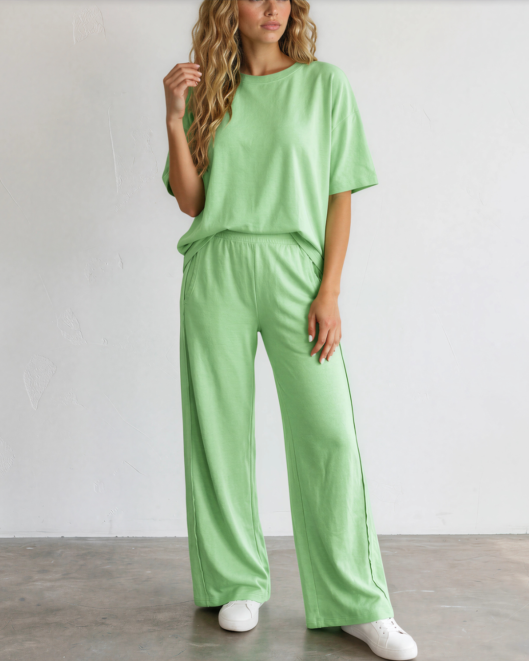 Jaycee Pocketed Tee Casual Pants 2pcs Outfit