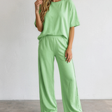 Jaycee Pocketed Tee Casual Pants 2pcs Outfit