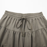 Fern Elastic Waist Drawstring Wide Leg Full Length Pants