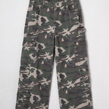 Peyton Camo Multi Pocket Cargo Wide Leg Jeans | Dropship
