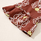 PREORDER Harmony Floral Print Belted Striped Trim Tiered Maxi Dress | Dropship