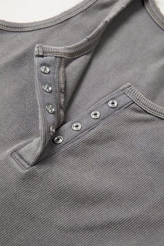 Vintage Distressed Ribbed Mineral Wash Tank Top