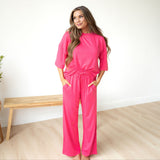 Esme Loungewear Set - Hot Pink