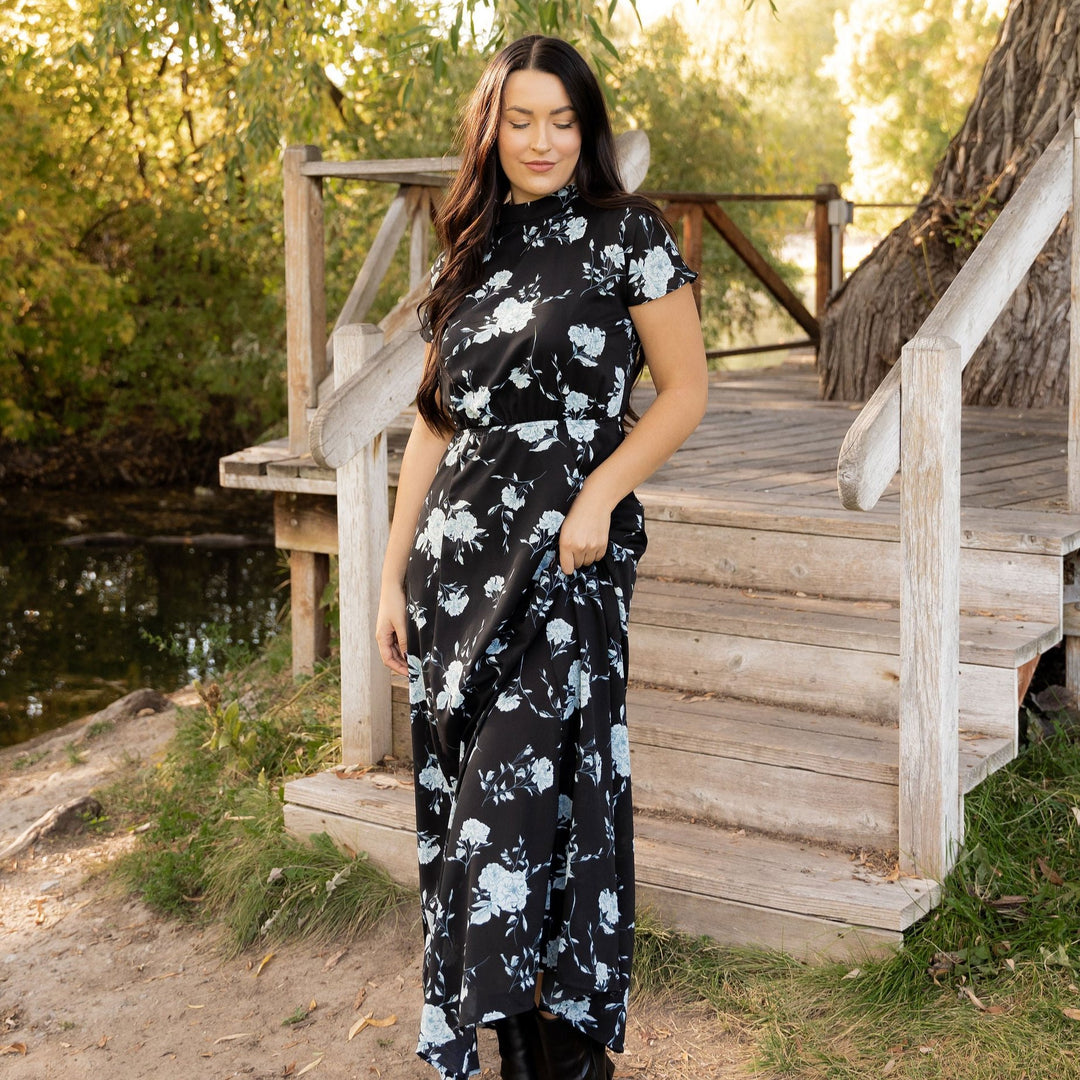 Rachel Dress - Black Floral