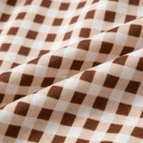 Gingham Crew Neck Long Sleeve Top and Skort Set