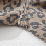 PREORDER Athena Leopard Print Drawstring Waist Pocketed Wide Leg Jeans | Dropship