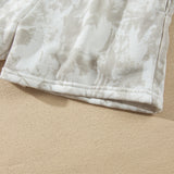 Woodland Camouflage Long Sleeve Top and Shorts Set