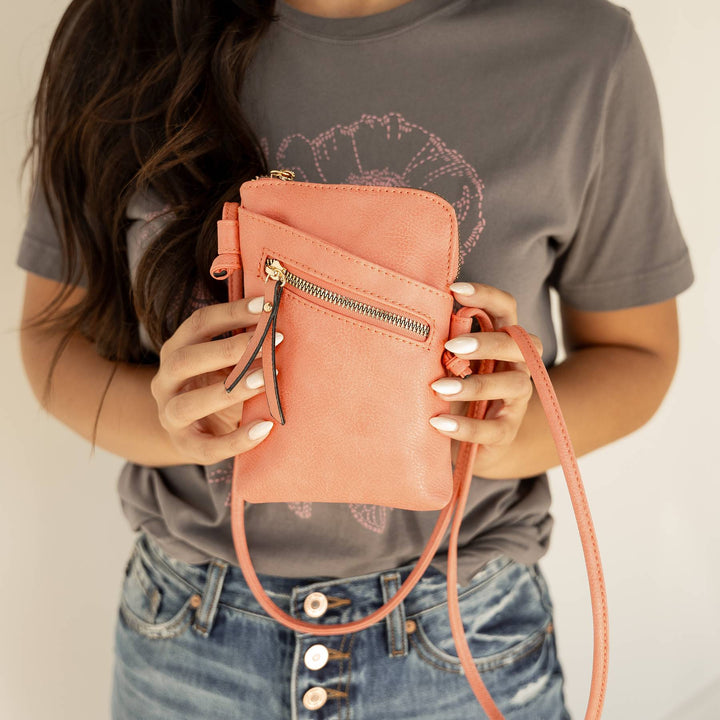 Taylor Cell Phone Purse - Peach