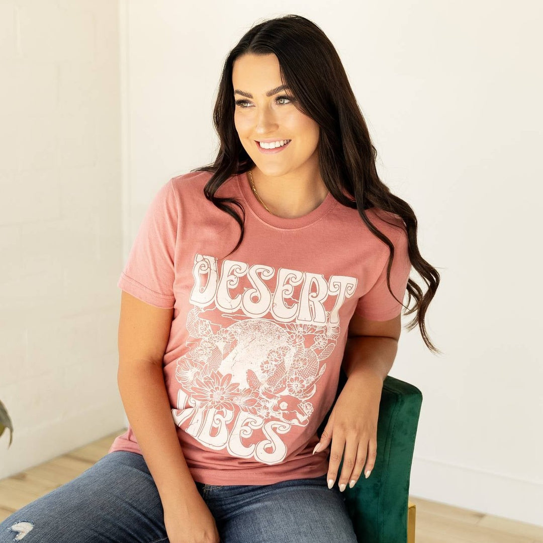 Desert Vibes Tee - Vintage Rose