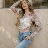 Sheer Green Floral Top