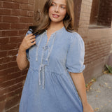 Fallon Denim Dress | Dropship