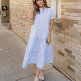 Kaeli Scallop Tiered Dress | Dropship