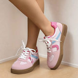 Piper Color Block Lace Up Sneakers