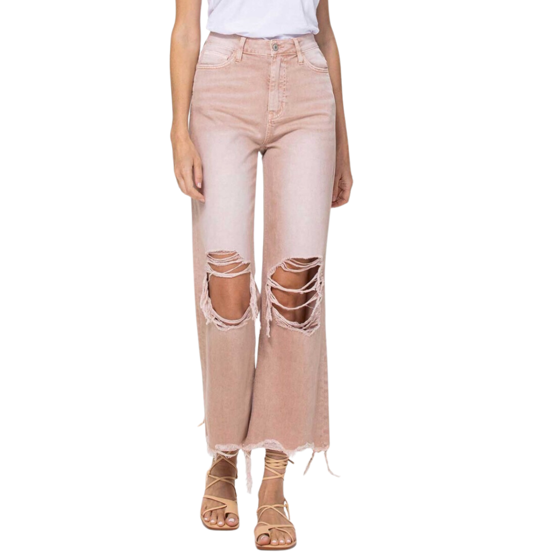 Ember High Rise Cropped Flare Jeans - Vervet