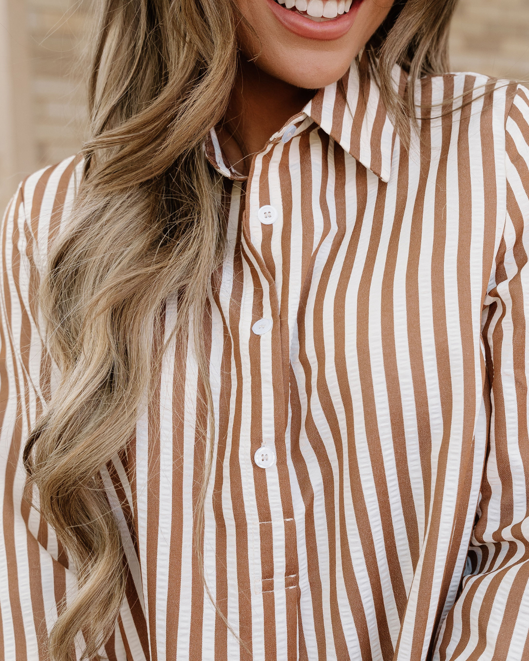 Dallas Ruffled Hem Collared Long Sleeve Shirt Mini Dress