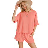 Olivia Loungewear Set - Coral