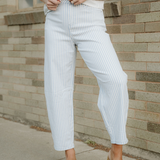 Lennox Stripe Casual Barrel Jeans