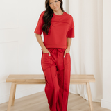 Drop Shoulder Boxy Tee and Barrel Pants Set