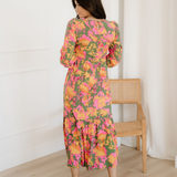 Tinsley Floral Puff Sleeve Smocked Bodice Frill Tiered Dress