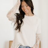 Layered Lace Long Sleeve T Shirt