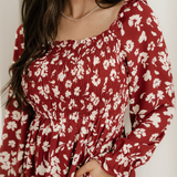 Lydia Sleeve Square Neck Smocked Maxi Dress