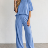 Jaycee Pocketed Tee Casual Pants 2pcs Outfit