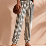 Trinity Geometric Print Drawstring Cuff Pants