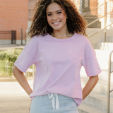 Hollis Mineral Wash Drop Shoulder Raw Edge Loose Tee