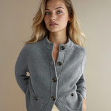 PREORDER Quinn Chunky Buttoned Front Round Neck Cardigan Sweater | Dropship